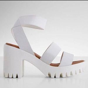 Steve Madden Madden Girl chunky white platform shoes